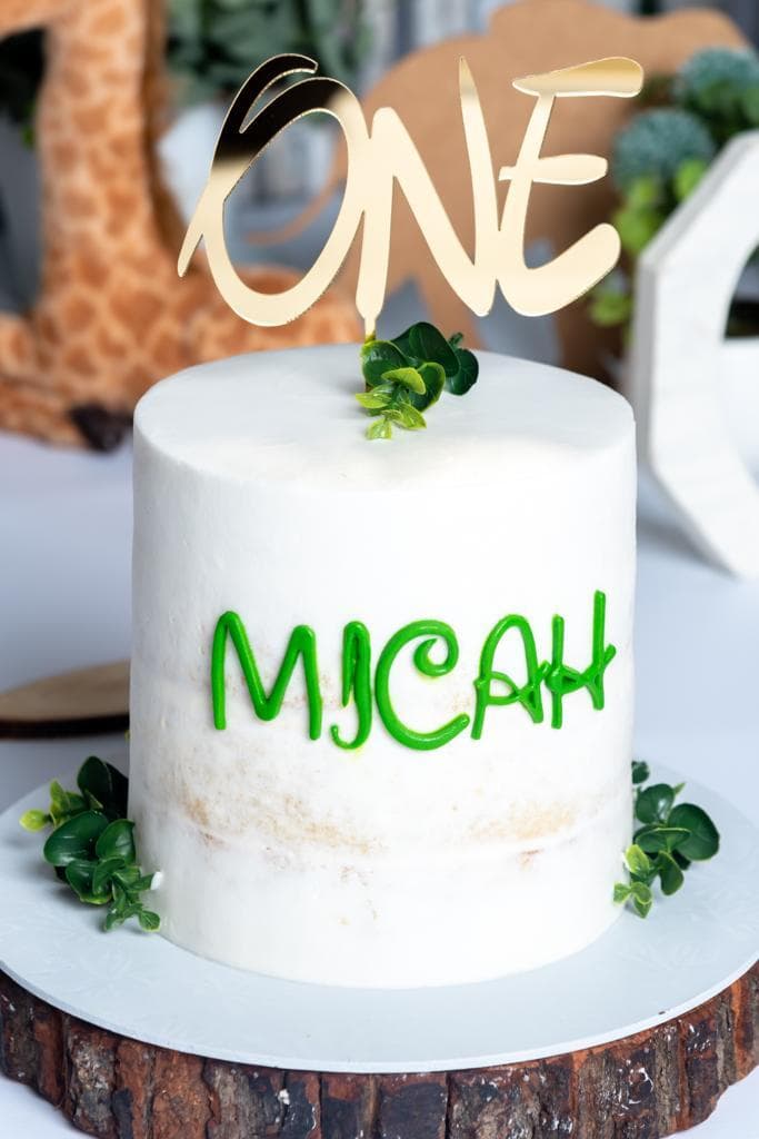 White Naked Smash Cake