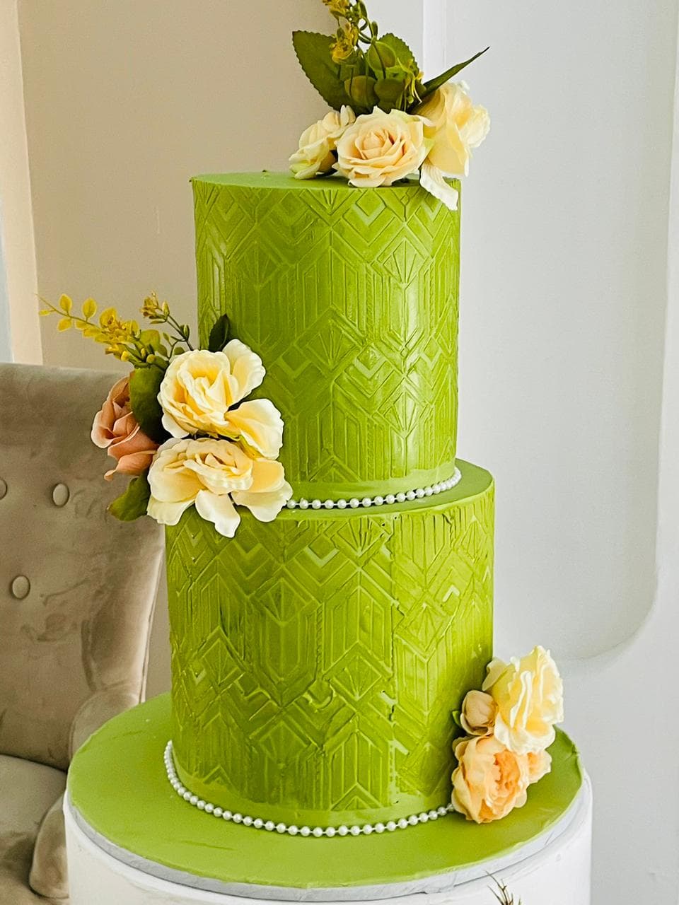2 Tier Stencil Cake