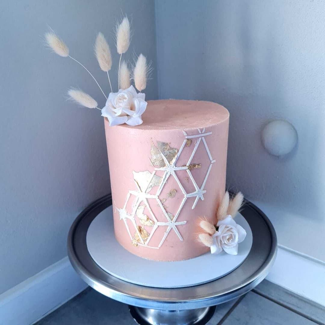Emerald Stencil Cake