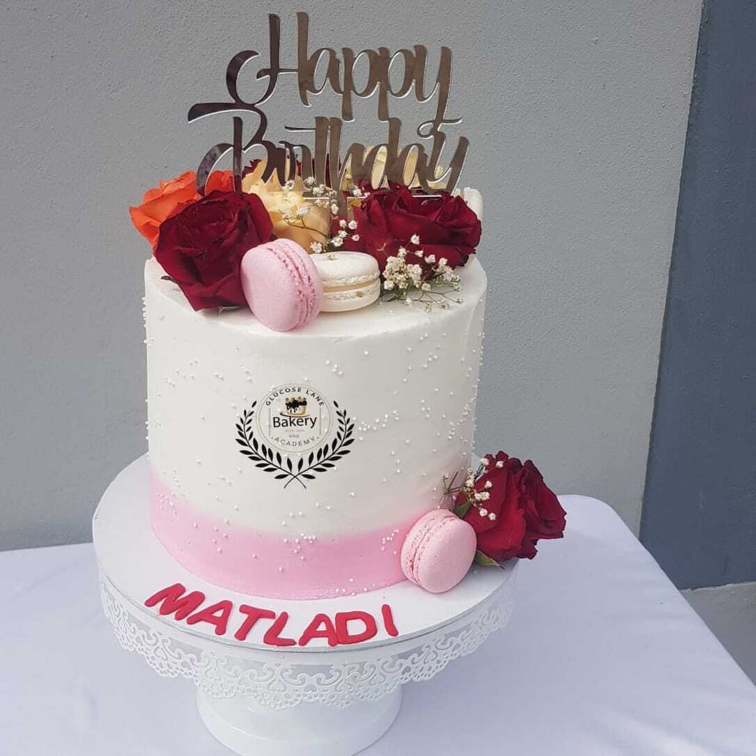 Red Rose Buttercream Cake