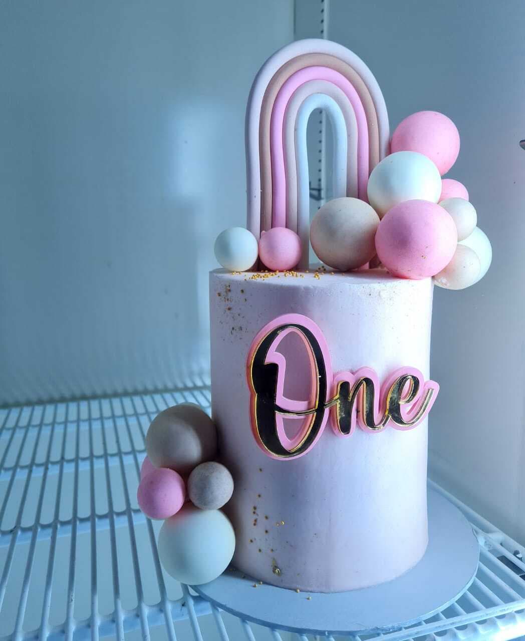 Rainbow Balloon Cake